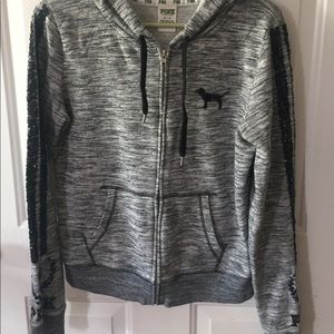 Pink Victoria's Secret zip up sweater